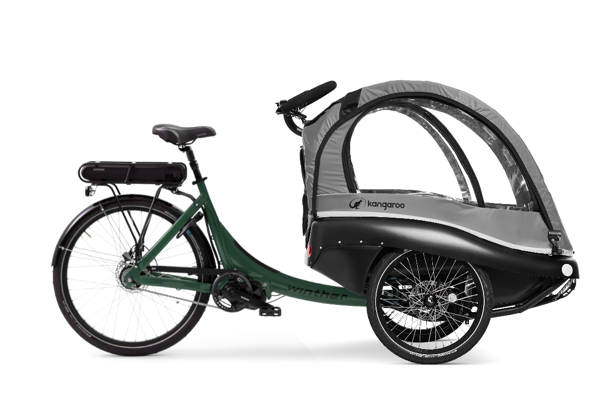 Winther_Bikes_Cargo_E-cargo_Luxe_Forrest_Green_Grey_Shimano_STePS_Rside