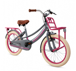 SuperSuper Lola 18 inch Grijs Roze meisjesfiets