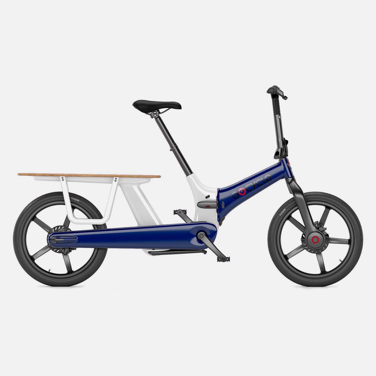 Gocycle CXi Cargo Electric bike Family White Blue Wit Blauw Gocycle CXi Cargo Electric bike Family White Blue Wit Blauw