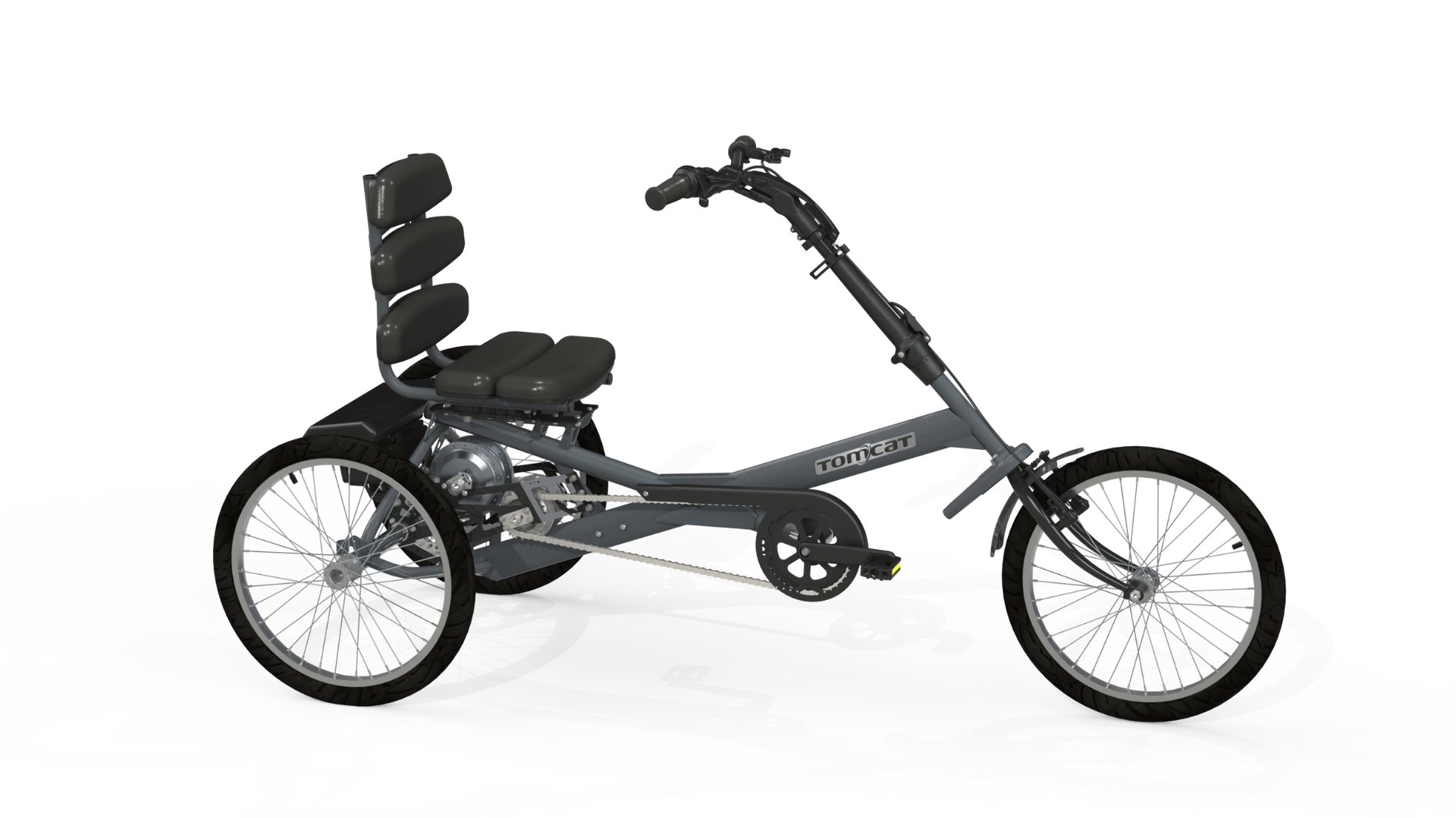 Tomcat Electric Elektrische Driewieler fiets voet-aangedreven Tomcat Electric Elektrische Driewieler fiets voet-aangedreven